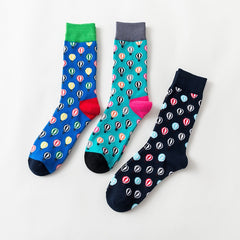 Men Novelty Happy Cotton Colorful Socs