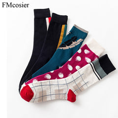 5 Pairs Mens Fashion Cotton Funny Happy