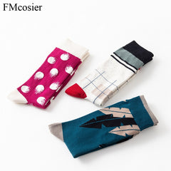 5 Pairs Mens Fashion Cotton Funny Happy
