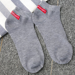 1Pair Unisex Comfortable Stripe Cotton Sock Slippers