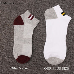5 Pairs Men's Summer Plus Size cotton Short Socks for Man