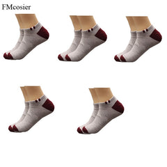 5 Pairs Men's Summer Plus Size cotton Short Socks for Man
