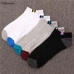 5 Pairs Men's Summer Plus Size cotton Short Socks for Man