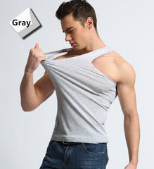 Man's Cotton Tank Tops Solid Seamless Underwear