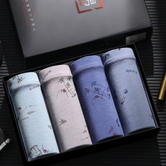 4pcs/lot Sexy Men Boxer Male Underwear