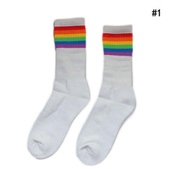 Street Sock Man Stripe Cotton High Soc E6T4