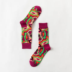 Men Novelty Happy Cotton Colorful Socs