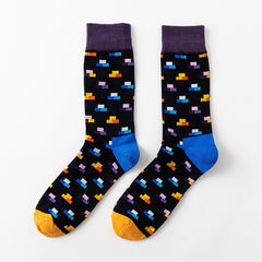 Men Novelty Happy Cotton Colorful Socs