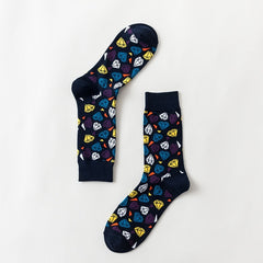 Men Novelty Happy Cotton Colorful Socs