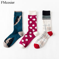 5 Pairs Mens Fashion Cotton Funny Happy