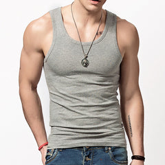 Man's Cotton Tank Tops Solid Seamless Underwear