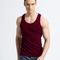 Man's Cotton Tank Tops Solid Seamless Underwear