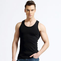 Man's Cotton Tank Tops Solid Seamless Underwear