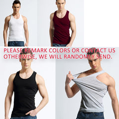 Man's Cotton Tank Tops Solid Seamless Underwear