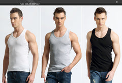 Man's Cotton Tank Tops Solid Seamless Underwear