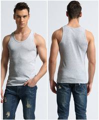 Man's Cotton Tank Tops Solid Seamless Underwear